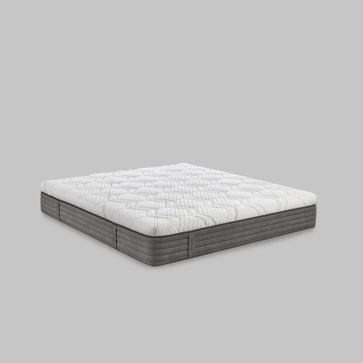 Matelas Dorelan Rising en vue trois-quarts sur fond clair