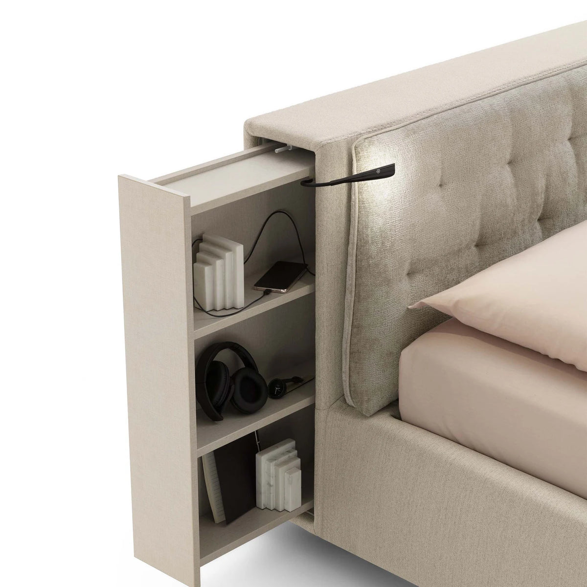 Détail de la tête de lit LeComfort Donovan