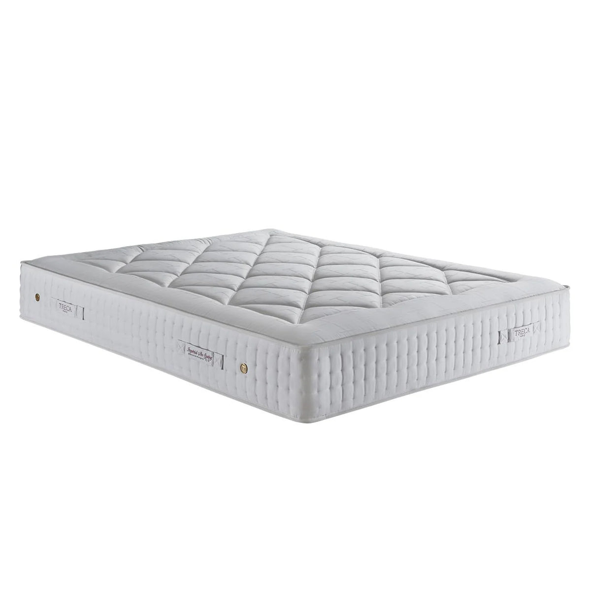 Matelas Tréca Impérial Air Spring en vue trois-quarts sur fond clair